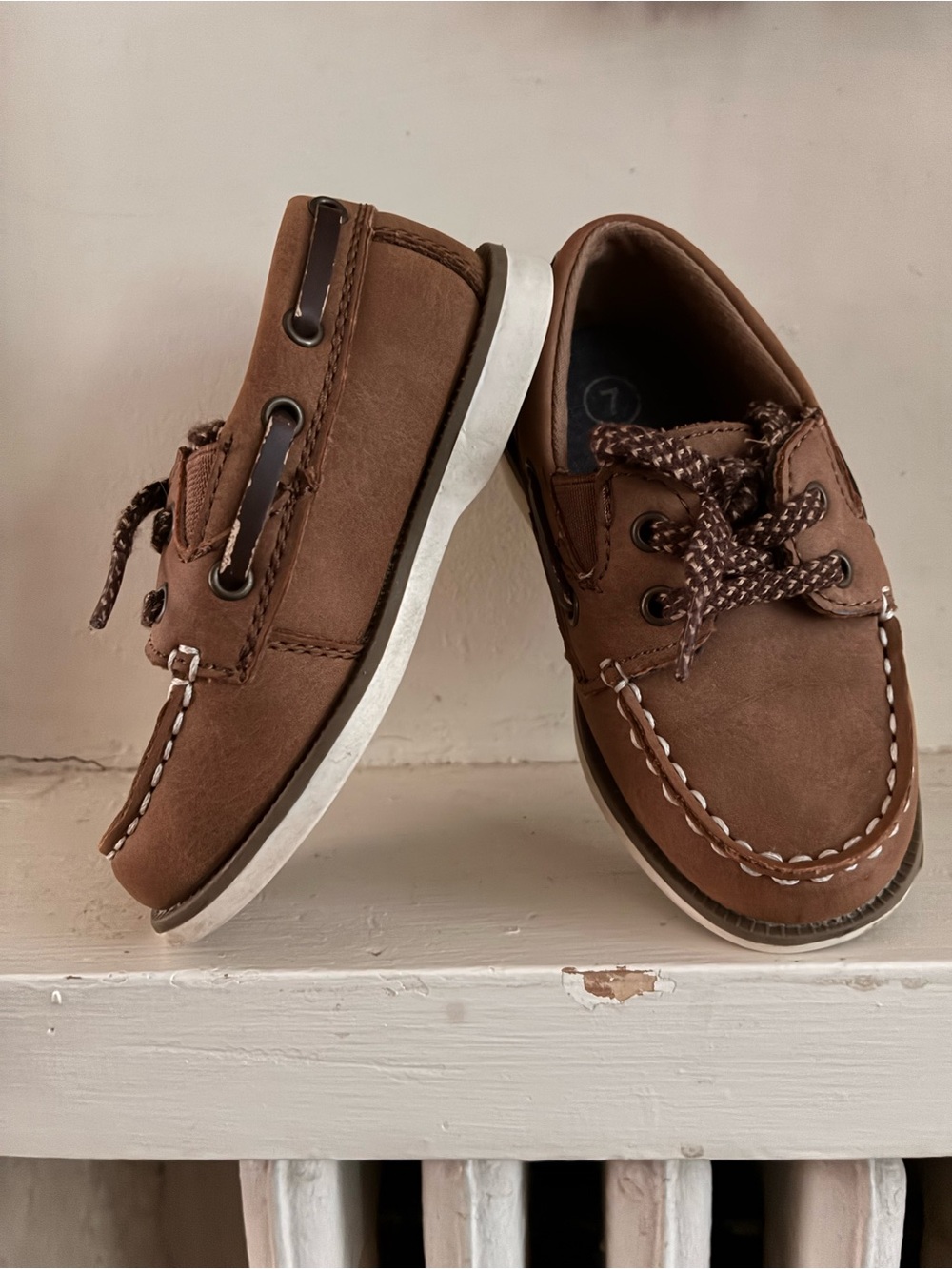 Ariat Boys Brown Moccasin Boat Shoes
